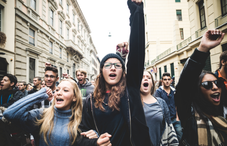 Protest against the decision made by American leaders